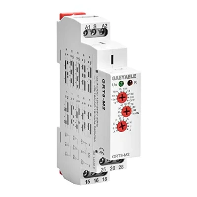 Image of GAEYAELE 16A Multifunction Time Relay with 10 Function Choices AC/DC12V 240V Relay(GRT8 M2,AC/DC12V 240V)
