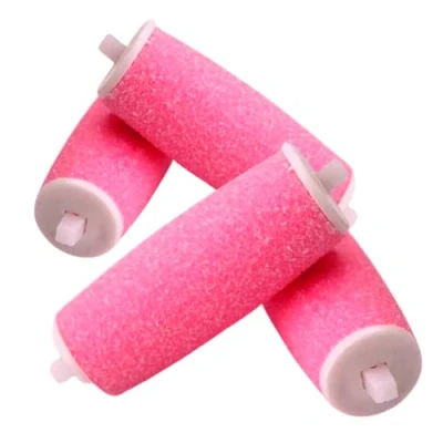 Image of Replacement Rollers Heads Refills for Electric Foot File, Compatible with Scholl Express Pedi Extra Coarse, Regular and Smooth (Pink Smooth, 4)