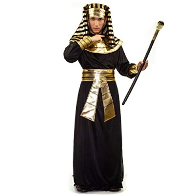 Image of SEA HARE Men&#039;s Egyptian Pharaoh Fancy Dress Costume (Black)