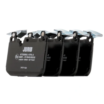 Image of 34106859067, 34106866072, 34106872334, 34106878878, 34112284765 Brake pad set JURID 573355J prepared for wear indicator without accessories