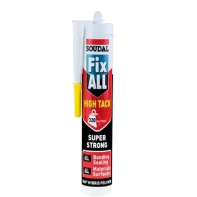 Image of Soudal Fix ALL High Tack Hybrid Polymer Bonding Sealant Adhesive &amp; Filler Super Strong Technology Cartridge 290ml (White)