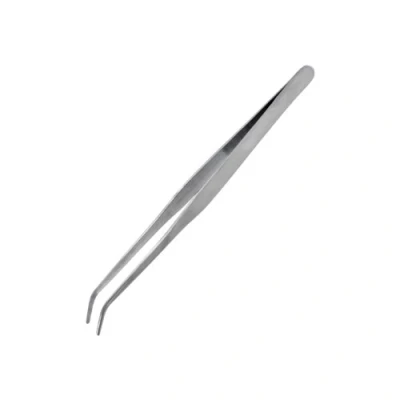 Image of Modelcraft Jeweltool 7 inch Heavy Duty Curved SS Tweezers, Silver