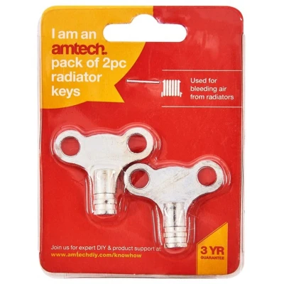 Image of Amtech C3125 2 Piece Radiator Key Set Clock Type