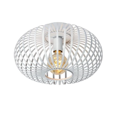 Image of Manuela Vintage Flush Ceiling Light Ø 39.5cm 1xE27 White