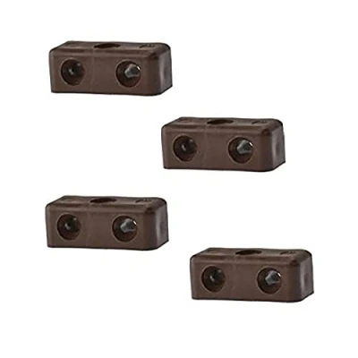 Image of Merriway BH03651 (20 Pcs) Modesty Block Wood &amp; Furniture Jointing Connector Brown Pack of 20 Pieces
