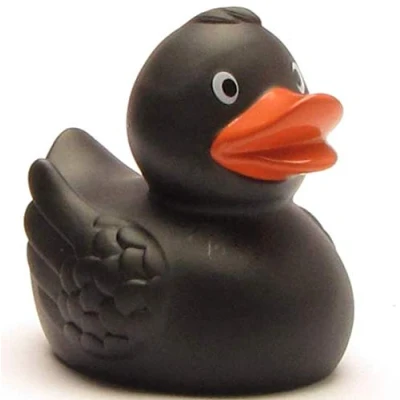 Image of DUCKSHOP Rubber Duck Merle Black Bathduck L: 7,5 cm
