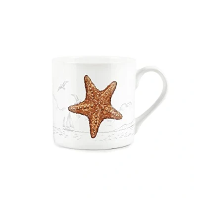 Image of Purely Home Coastal Animals Starfish Seaside Themed Mug Fine Bone China White Coffee/Tea Present Gift