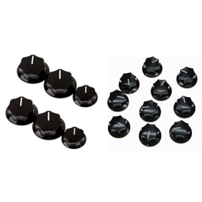 Image of rieder 10Pcs Guitar Knobs Amplifier Amp Knob Bass Tone Volume with 6Pcs Control Audio