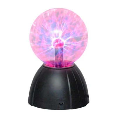 Image of Global Gizmos 48929 5 Inch Mega Plasma Ball/Touch &amp; Sound Activated/Multi Coloured Lightning Display/Orb Night Light/USB Powered