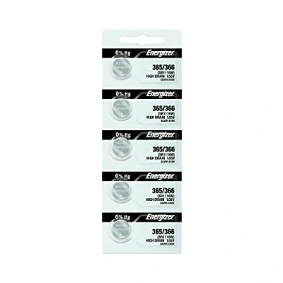 Image of Energizer 365 Button Cell Silver Oxide SR1116W Watch Battery Pack of 5 Batteries