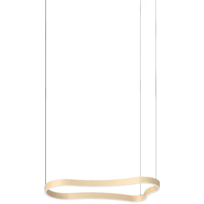 Image of Waves 94cm Integrated LED Pendant Ceiling Light Gold 3000K
