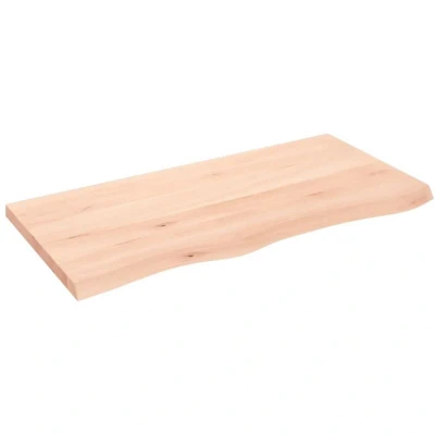 Image of vidaXL Wall Shelf 100x50x(2 4) cm Untreated Solid Wood Oak