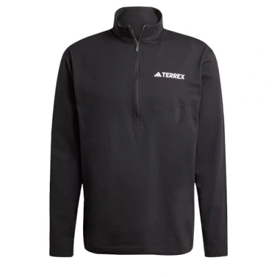 Image of adidas Sportswear Terrex Climacool 1/2 ZIP Long sleeved top, Men&#039;s, Size: Medium, Black