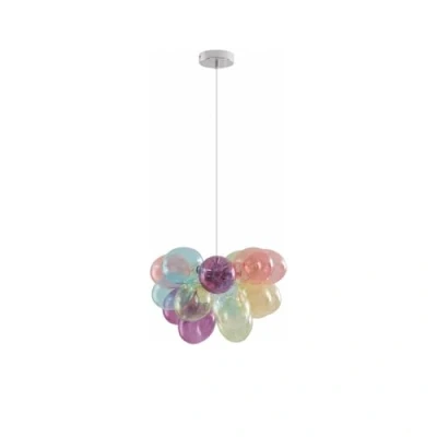 Image of Lucande pendant light Diborah, coloured, glass, Ø 40 cm, G9