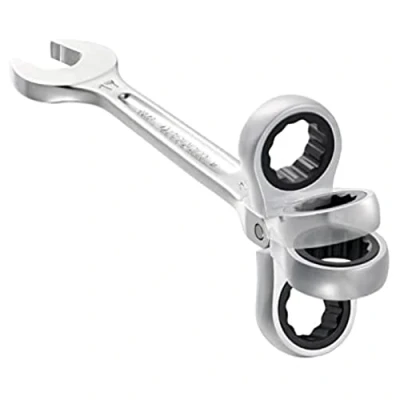 Image of Facom 467bf. 18 Metric Articulated Ratchet Combination Spanner, mm, Silver