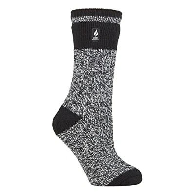 Image of HEAT HOLDERS Ladies Thermal Socks for Winter Outdoor &amp; Indoor Cuddly Fluffy Gifts Women (4 7, Black (Sydney))