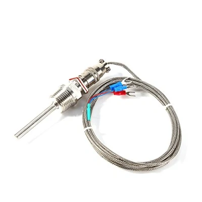 Image of RTD Pt100 Temperature Sensor Probe 1/2&quot; NPT Thread 3 Wires 2M Cable