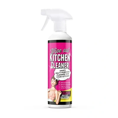Image of Wipeout Kitchen Cleaner Daily Spray Multi Purpose For Any Surfaces Degreaser Removes Dirt, Grease &amp; Grime Citrus Blast 500ml