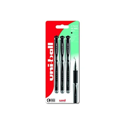 Image of Uni ball UMN 153S Gel Impact Rollerball Pens. Premium Broad 1.0mm Ballpoint Tip for Super Smooth Handwriting, Journaling, School and Note Taking. Fade &amp; Water Resistant Ink. Pack of 3 Black