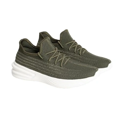 Image of Crosshatch Men Trainers Lace up Sport Fitness Gym Lightweight Shoes UK Size 9 Olive