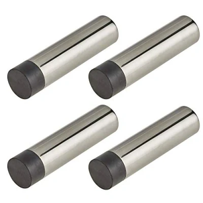 Image of Door Stop Wall or Skirting Mounted Satin Stainless Steel 78mm Projection Concealed Fixing Pack of 4