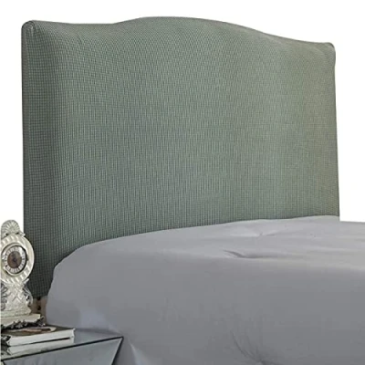Image of GEBIN Stretch Solid Color Headboard Slipcover, Bed Cover Protector Slipcover for Dustproof Single Double King (Bean Green,220CM)