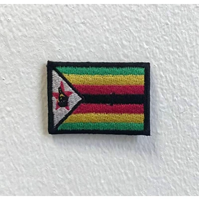 Image of Zimbabwe Country Flag Art Badge Clothes Iron on Sew Embroidered Patch