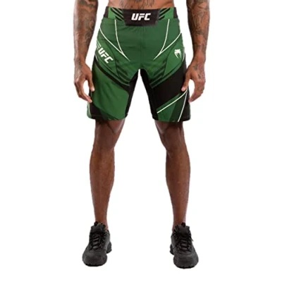 Image of Venum Men&#039;s UFC Authentic Fight Night Shorts Long Fit, Green, X Large