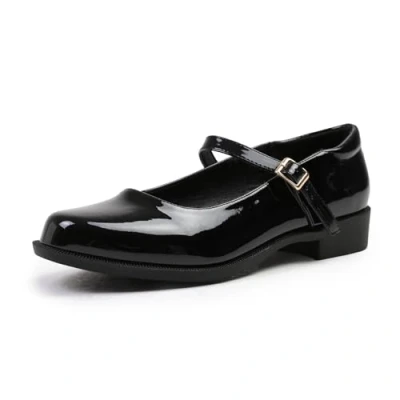 Image of Where&#039;s That From Womens &#039;Kingston&#039; Low Heel Loafer With Strap And Buckle Detail Black Size UK 7