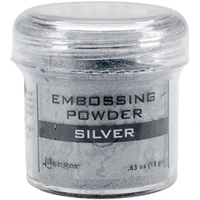 Image of Ranger Silver Embossing Powder, Acrylic, Multicolour, 4.44x4.44x4.44 cm