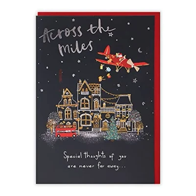 Image of Clintons: Santa In Plane Across The Miles Christmas Card, Multi Colour, 133 x 184, 1170534