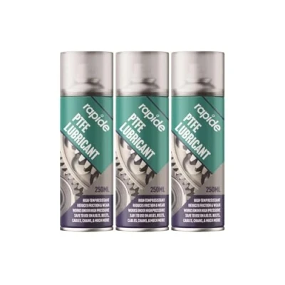 Image of PEBBLE HUG PTFE Grease Aerosol Lubricant Spray, Reduces Friction And Wear, Corrosion Resistance, Long Lasting, Non Sticky, Lasting Protection, Quick Drying, 250ml, (3 Pcs)