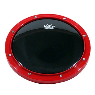 Image of Remo RT 0008 58 8&quot; Red Tunable Practice Pad with Ambassador Ebony Drumhead