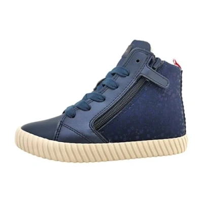 Image of Geox J MIRROLESS Girl A Sneaker, Blue, 5 UK Child