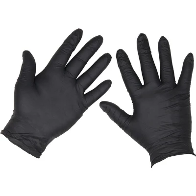 Image of Sealey Extra Thick Powder Free Disposable Nitrile Gloves Size Large (Pack of 100)
