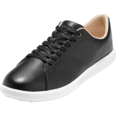 Image of Cole Haan Women&#039;s Grand Crosscourt Sneaker Trainers, Black (Black Leather/White Leather/White), 4 UK