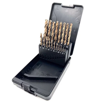 Image of PTI 19pc HSS Cobalt Drill Bit Set 1mm to 10mm Ideal for Stainless Steel