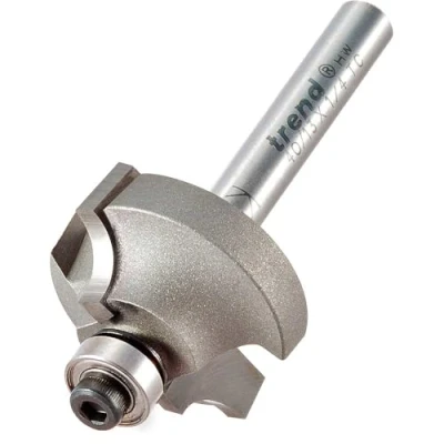 Image of Trend Professional Bearing Guided Ovolo Router Cutter, 6.3mm Radius, 3.2mm Step, 1/4 Inch Shank, Two Alternative Bearings, Tungsten Carbide Tipped, 40/13X1/4TC