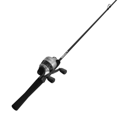 Image of Zebco 33 Spincast Reel and Fishing Rod Combo, 6 Foot 2 Piece Fiberglass with EVA Handle, Quickset Anti Reverse Bite Alert, Silver/Black, 30