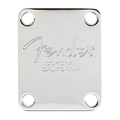Image of Fender 099 1446 100 Neck Plate American Series Basses 4 Bolt Chrome