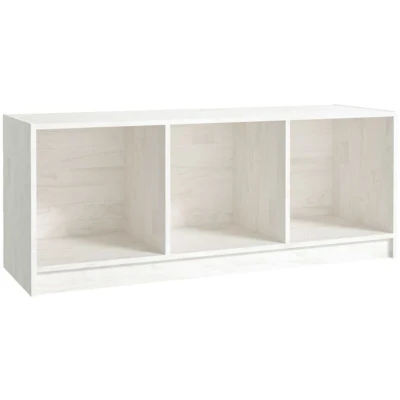 Image of vidaXL TV Cabinet White 104x33x41 cm Solid Pinewood