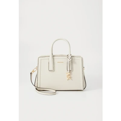 Image of Michael Kors Laila Satchel Handbag, Women&#039;s, Size: One Size, Light cream