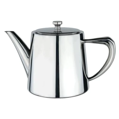 Image of Café Olé DW 024 Derwent Teapot, Stainless Steel, 24oz (650ml), 2 3 Cup, Mirror Polished