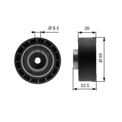 Image of CDU2049, CDU3380 Tensioner Pulley GATES FleetRunner Micro V Kit T39057 MG: MG TF Convertible, LOTUS: Elise S2