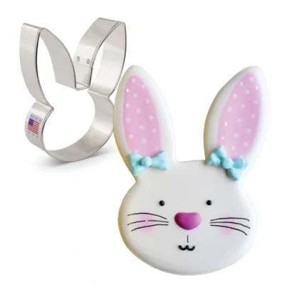 Image of Ann Clark Cookie Cutters Bunny Face Cutter by Flour Box Bakery, 10.8 cm