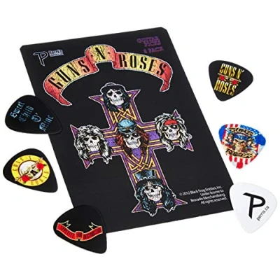 Image of Perri&#039;s Leathers LP GR2 &#039;Guns and Roses&#039; Picks (Pack of 6)
