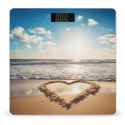 Image of YHEGBFD Weight Scale,Heart Shape Romantic Beach Digital Scale,Body Scale,Electronic Weigh Scales,high Precision Body Scale