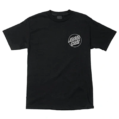Image of SANTA CRUZ Men&#039;s S/S T Shirt Opus Dot Skate Shirt, Black/White, S