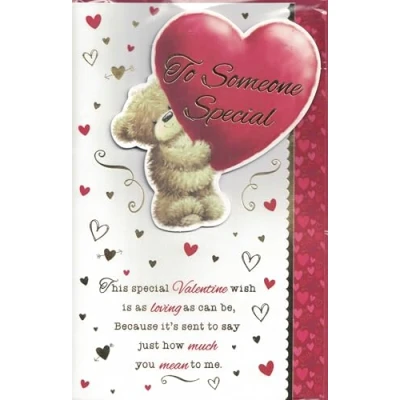 Image of TO SOMEONE VERY SPECIAL VALENTINES DAY CARD***CUTE TEDDIES***9 X 6 INCHES**