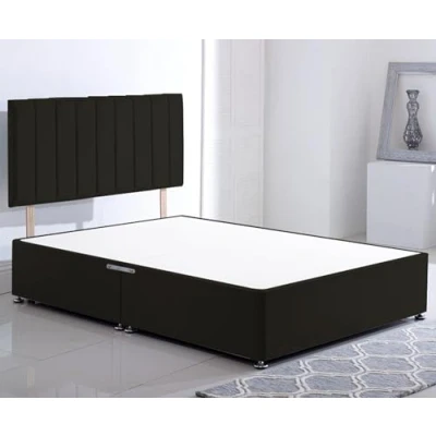 Image of ComfoRest Stylish 3FT Single Bed with Premium 24 Inch Headboard Durable Base Ideal for Compact Spaces Bed, Perfect Small Bedrooms Easy to Assemble (Black Plush)
